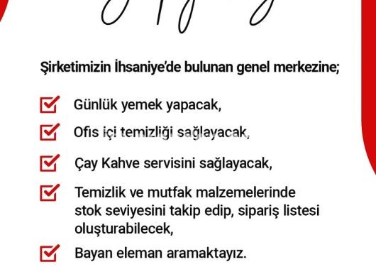 Ofis yardımcısı - İş İlanları