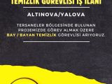 TEMİZLİK GÖREVLİSİ İŞ İLANI