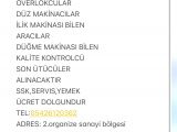TEKSTİLDE ÇALIŞACAK