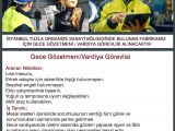 GECE GÖZETMENİ / VARDIYA GÖREVLİSİ ALINACAKTIR