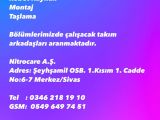 Nitrocare A.Ş. Fabrikamızda yetiştirilmek üzere Robot Kaynak/Montaj/Taşlama Personelleri Alınacaktır.
