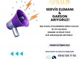 Servis Personeli & Garson Aranıyor!