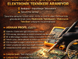 ELEKTRONİK TEKNİSYENİ / ELEKTRONİK TEKNİKERİ ARANIYOR