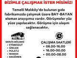 ÇİKOLATA FABRİKAMIZDA ÇALIŞACAK BAY BAYAN PERSONEL ARANIYOR